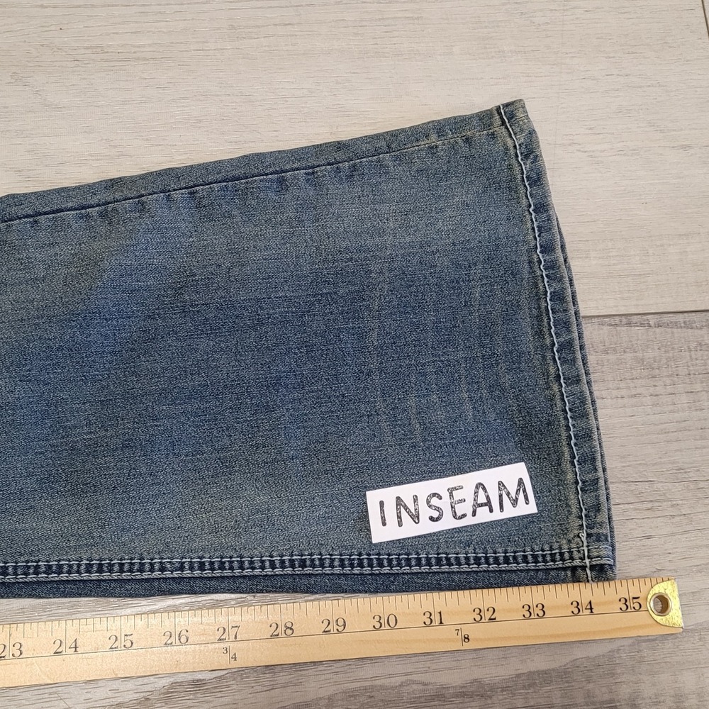 đź‘–NWT Seven 7 Jeans Women 28 Medium Wash Flare Faded Whiskering 31x35 Stretch - Picture 13 of 16